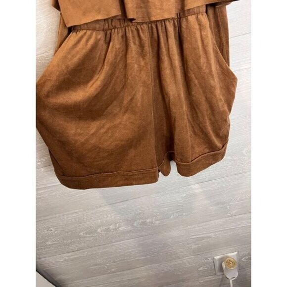 fab'rik Women's Spaghetti Strap Short Jumpsuit Sleeveless‎ Flowy Romper - Picture 5 of 7